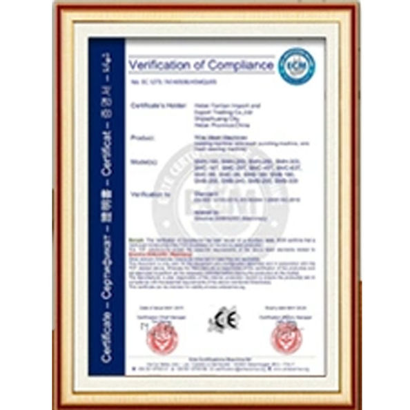 ประเทศจีน Dongguan Zhaoyi Hardware Products Co., LTD. รับรอง